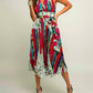 Odette Pleated Midi Dress In Battenburg