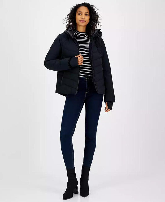 Women's Logo Hooded Puffer Coat