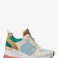 Crista Color-Block Mixed-Media Trainer