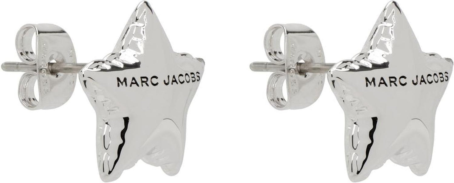 Silver Balloon Star Earrings