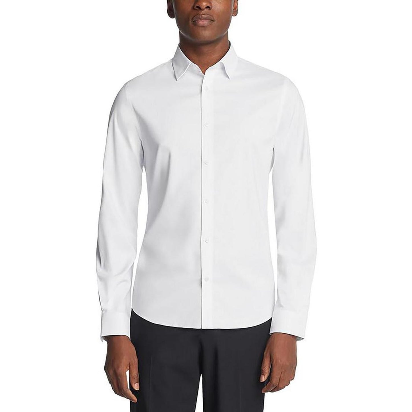 Mens Collar Nylon Button-Down Shirt