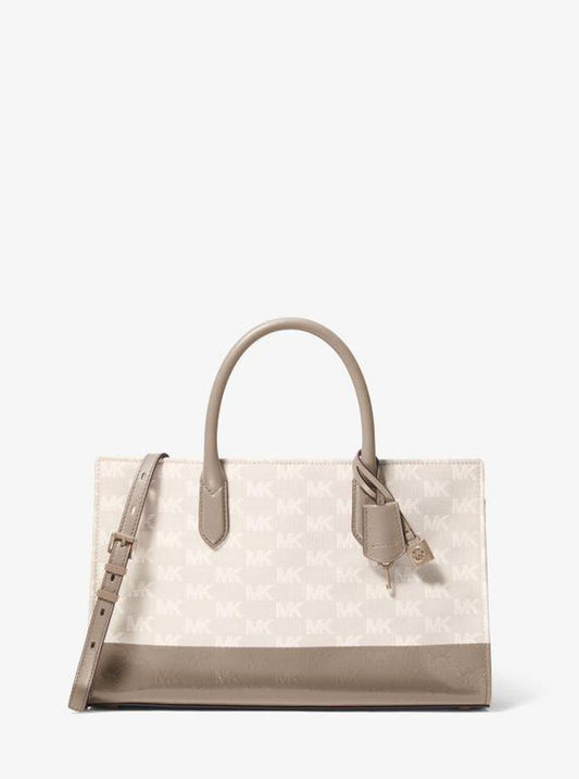 Scarlett Medium Logo Jacquard Satchel