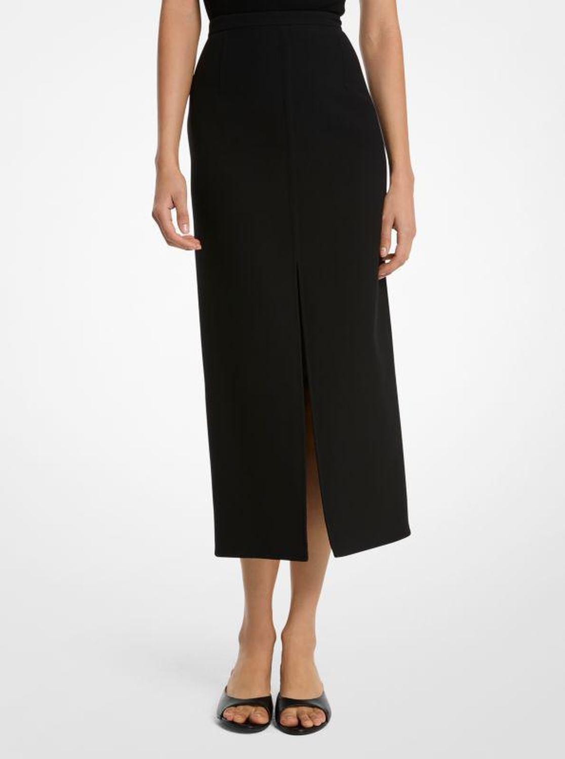 Wool Crepe Pencil Skirt