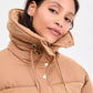 Women's Drawstring-Collar Puffer Coat