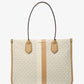 Heidi Large Stripe Signature Logo Tote Bag