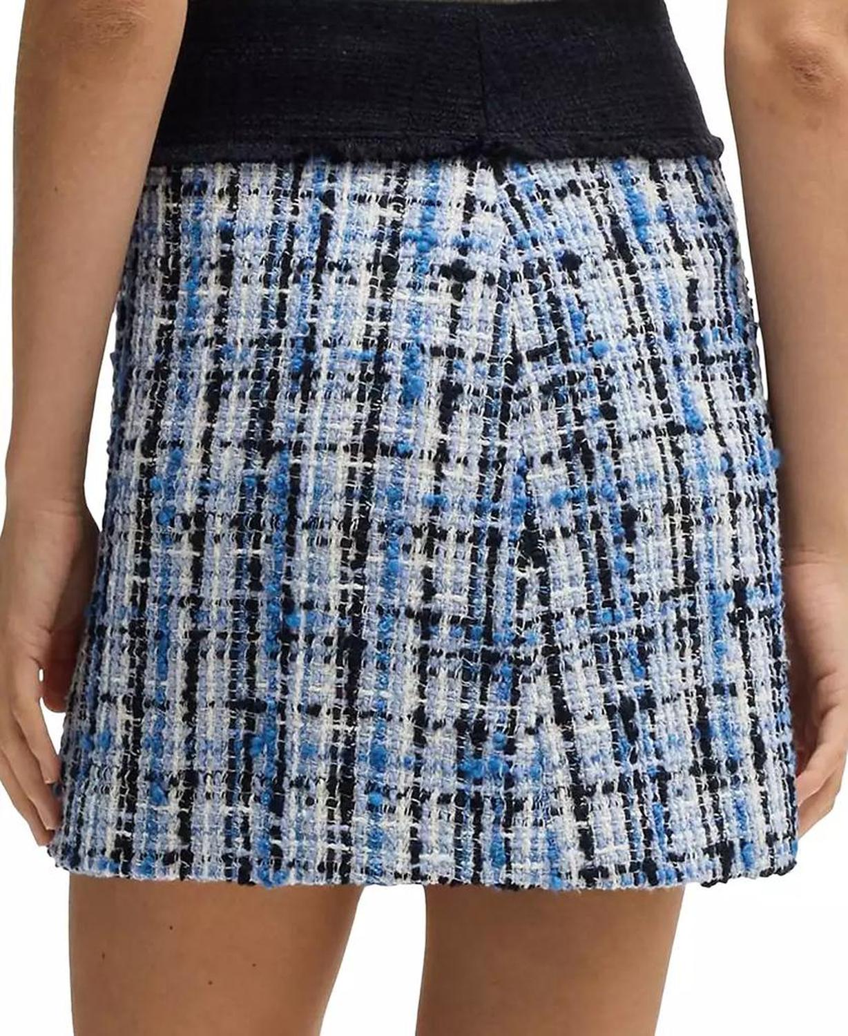 Women's Multicolored Tweed Mini Skirt