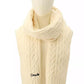 Women's Embroidered Cable-Knit Muffler Scarf