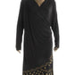 Plus Womens Matte Jersey Grommet Hem Wrap Dress