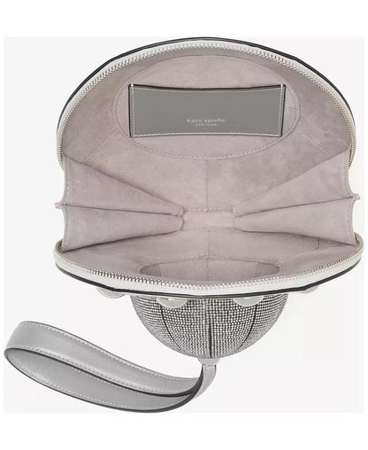 Spaced Out Embellished Metallic Leather 3D UFO Top Handle