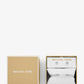 Precious Metal-Plated Brass Pavé Logo Engraved Jewelry Gift Set
