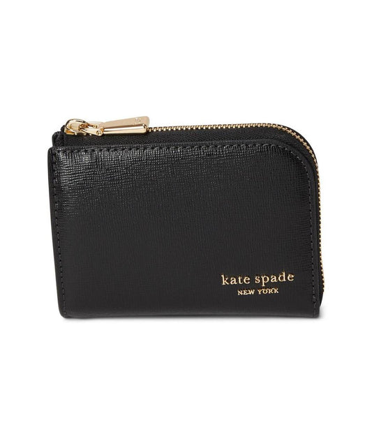 Devin Saffiano Leather Zip Card Case