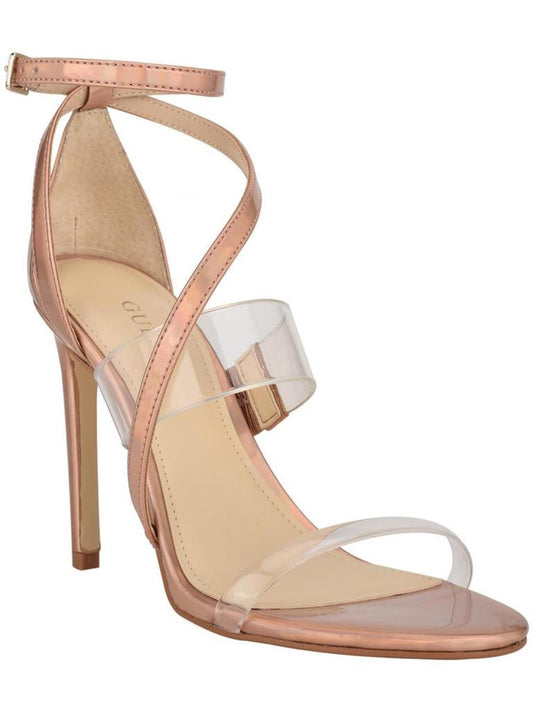 Felecia Womens Shiny Ankle Strap Strappy Sandals