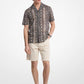 Snake Print Cotton Camp Shirt