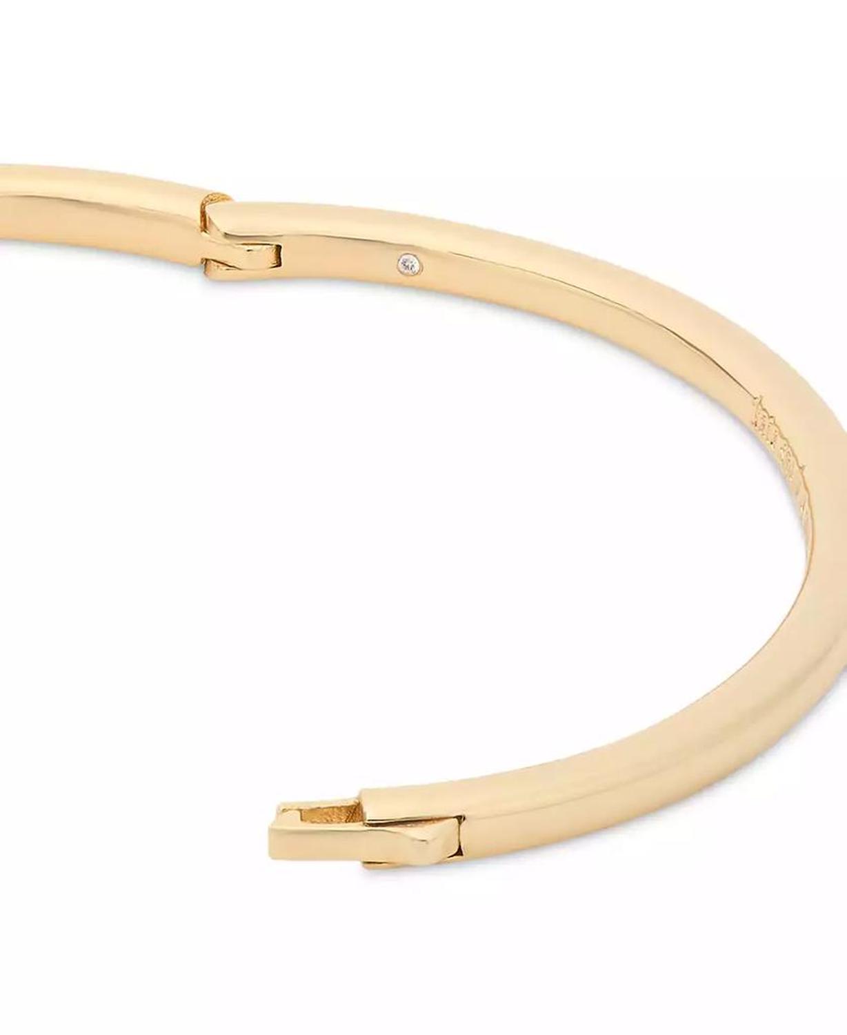 Gold-Tone Color Cubic Zirconia Bangle Bracelet