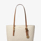 Quinn Medium Signature Logo and Leather Tote Bag