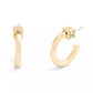 Gold Signature Quilted Cube Chubby Hoop Earrings