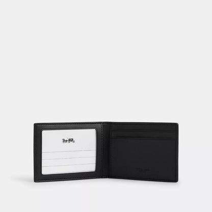 Compact Billfold Wallet In Blocked Signature Canvas