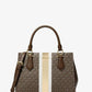 Marilyn Medium Signature Logo Stripe Satchel
