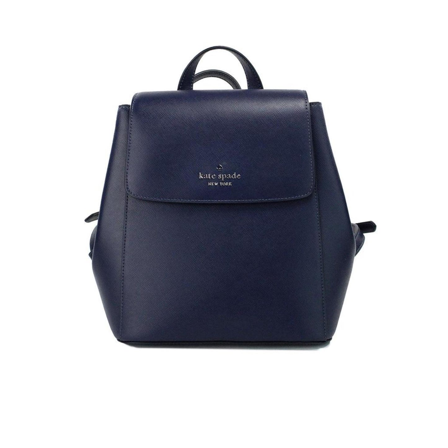 Kate Spade Madison Navy Saffiano Leather Medium Flap Shoulder Backpack Women's Bag