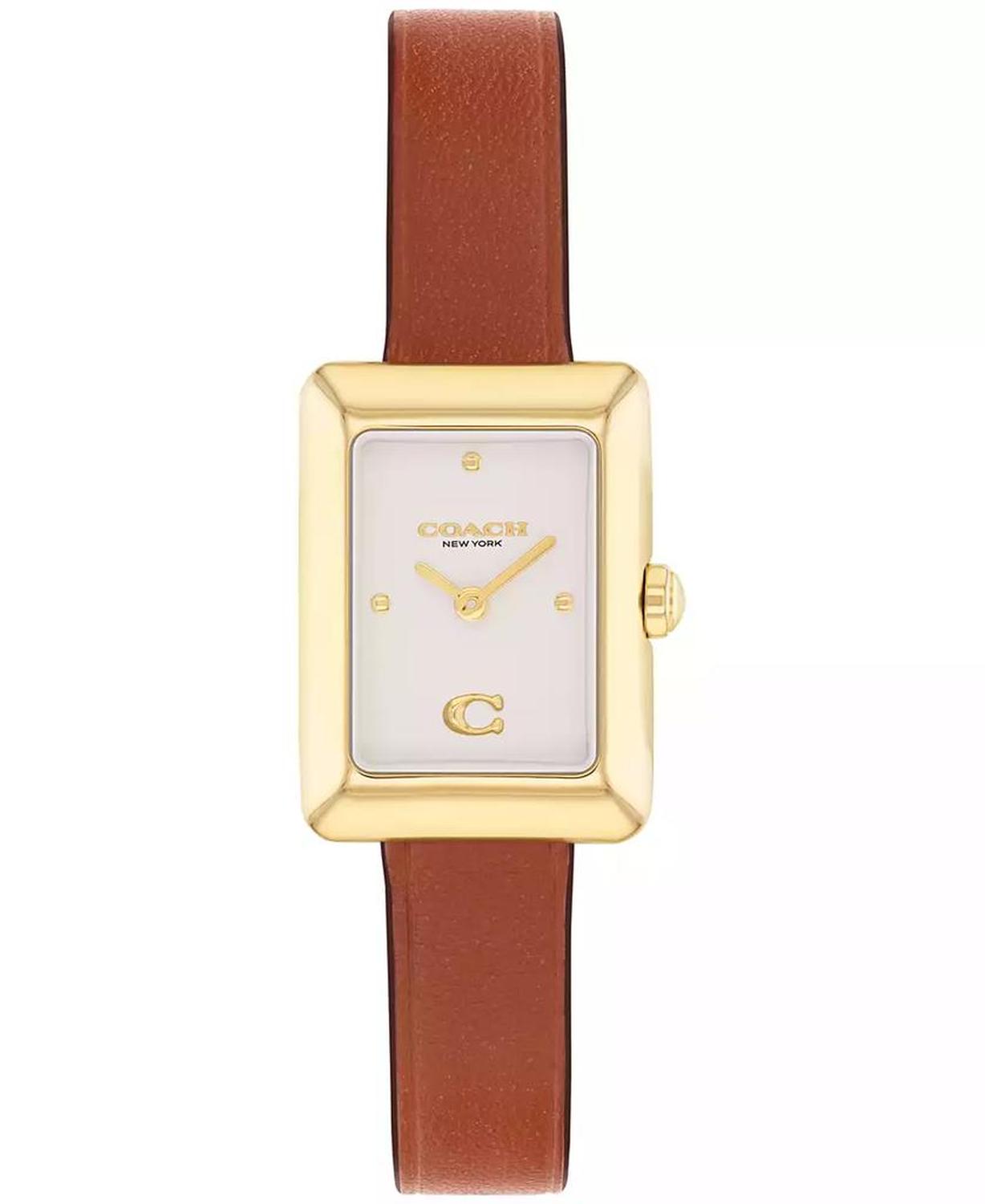 Women's Mara Saddle Leather Strap Watch, 19 x 26mm