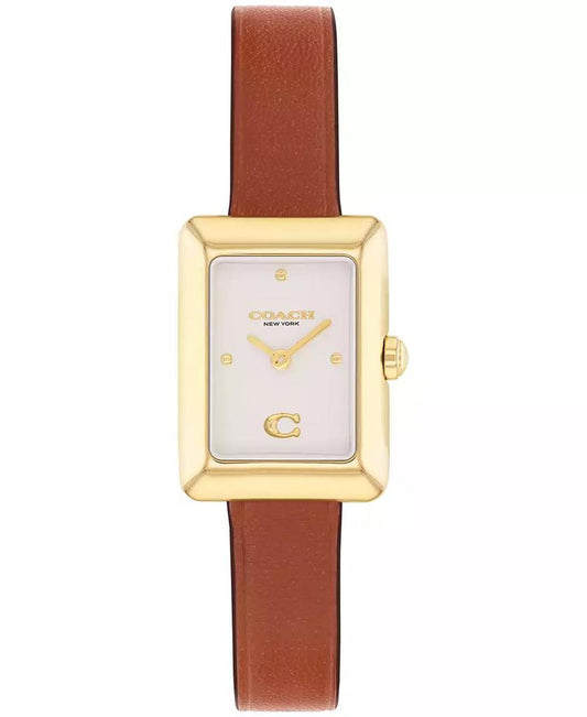 Women's Mara Saddle Leather Strap Watch, 19 x 26mm