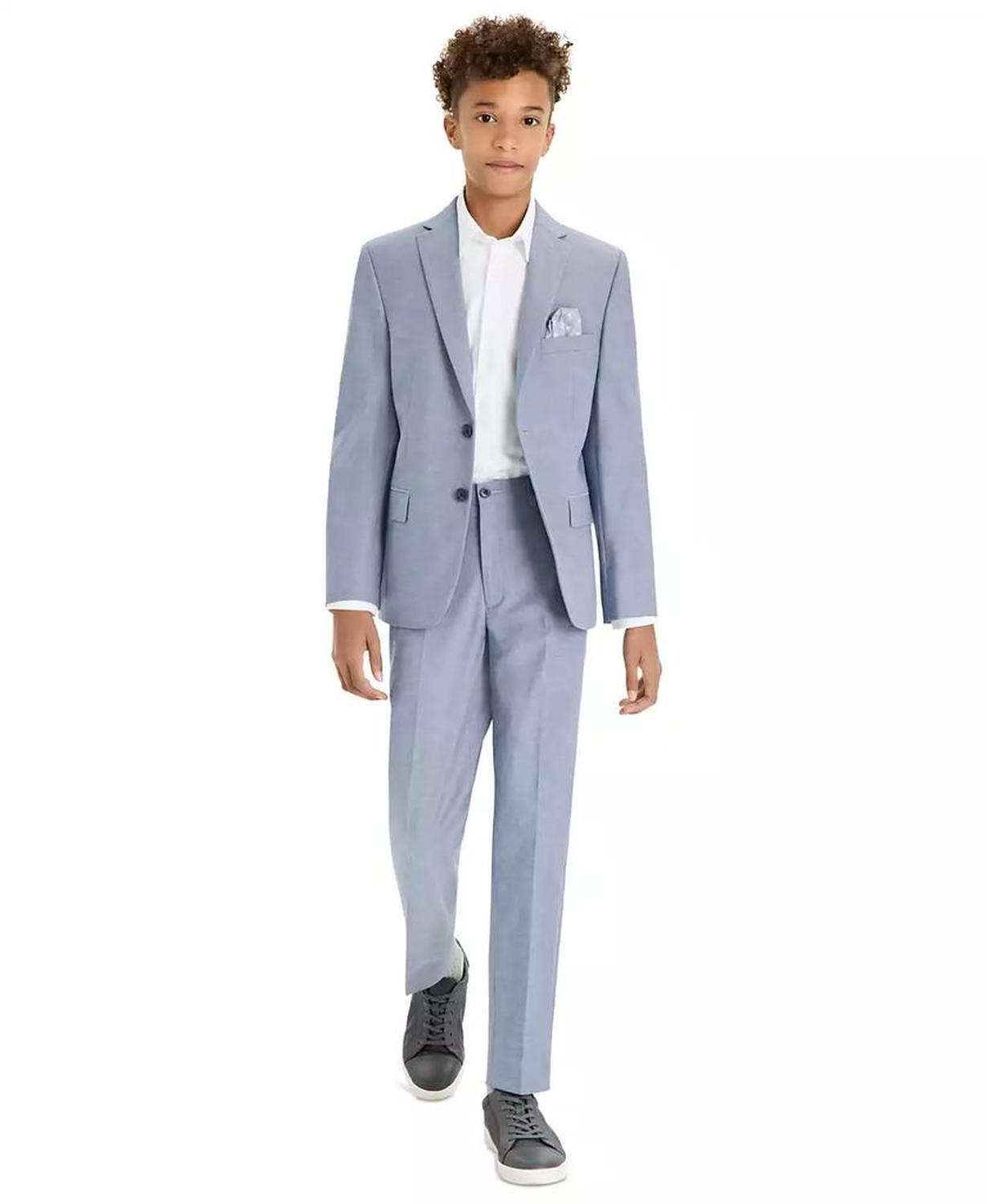 Big Boys Chambray Classic-Fit Dress Pants