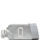 Silver-Tone Leather Shoulder Bag With Adjustable Straps