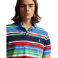 Classic Fit Striped Mesh Polo Shirt