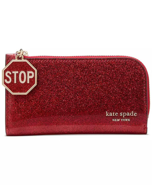 Cars Glitter Patent Leather Small Slim Bifold Wallet