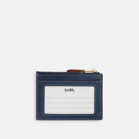 Mini Skinny Id Case In Signature Denim