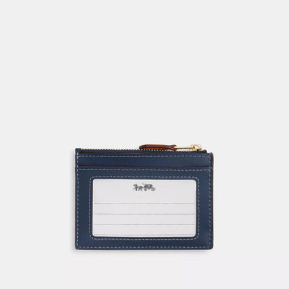 Mini Skinny Id Case In Signature Denim