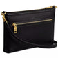 Refined Pebble Leather Legacy Zip Top Smal Crossbody