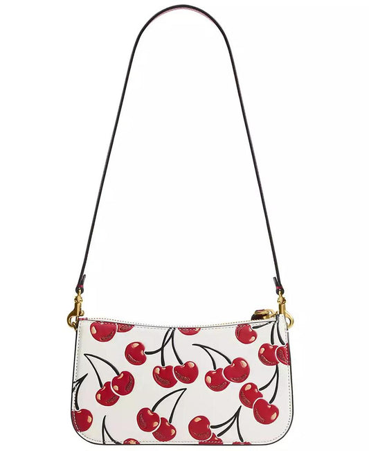 Penn Small Cherry Print Leather Shoulder Bag