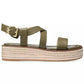 MICHAEL Lynn Leather Buckled Espadrille Sandals
