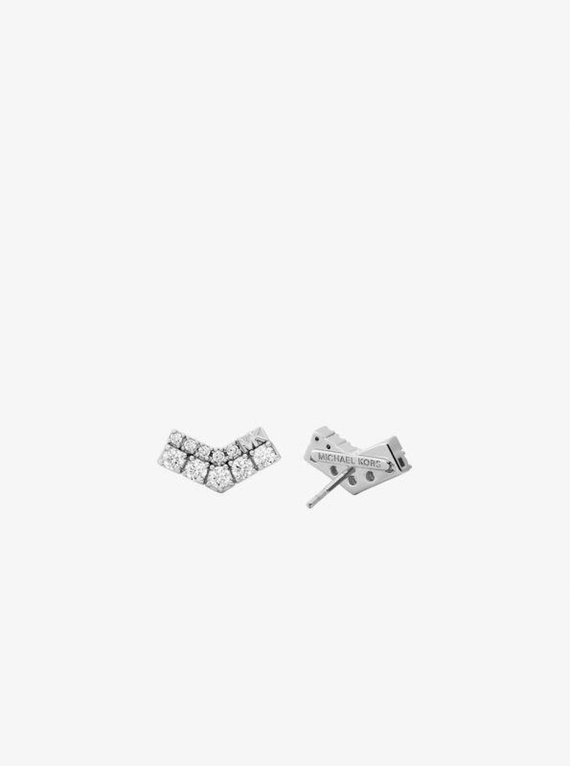 Pavé Chevron Stud Earrings
