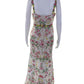 Marchesa Notte Womens White Floral Lace Scoop Neck Sleeveless Gown Dress