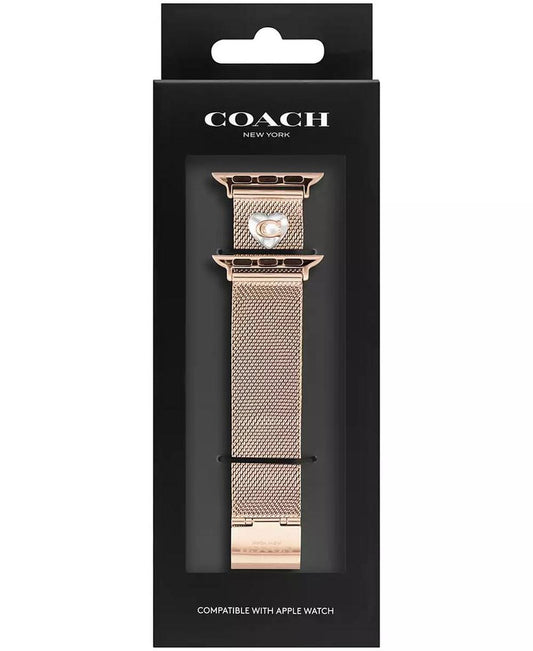 Rose Gold-Tone Stainless Steel Mesh Bracelet for 38, 40, 41mm Apple Watch