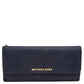 Michael Kors Navy Blue Saffiano Leather Jet Set Travel Flat Wallet..