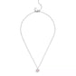 Faux Stone Halo Heart Pendant Necklace