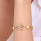 Gold-Tone Pastel Petals Bracelet