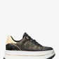 Hayes Metallic Empire Monogram and Leather Trainer