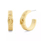 Gold Plated Buckle Hoop Earrings