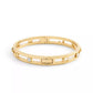 Faux Stone Signature C Open Bangle Bracelet