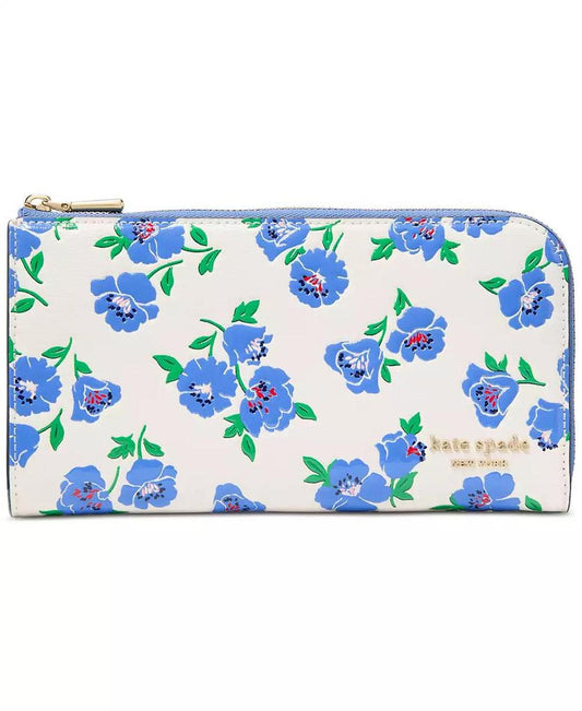 Devin Springtime Leather Zip-Around Continental Wallet