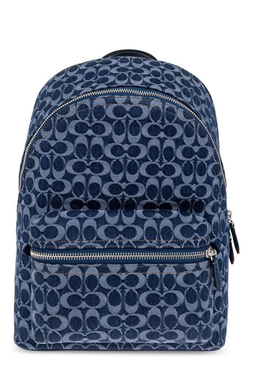 Coach Charter Monogram Printed Denim Backpack