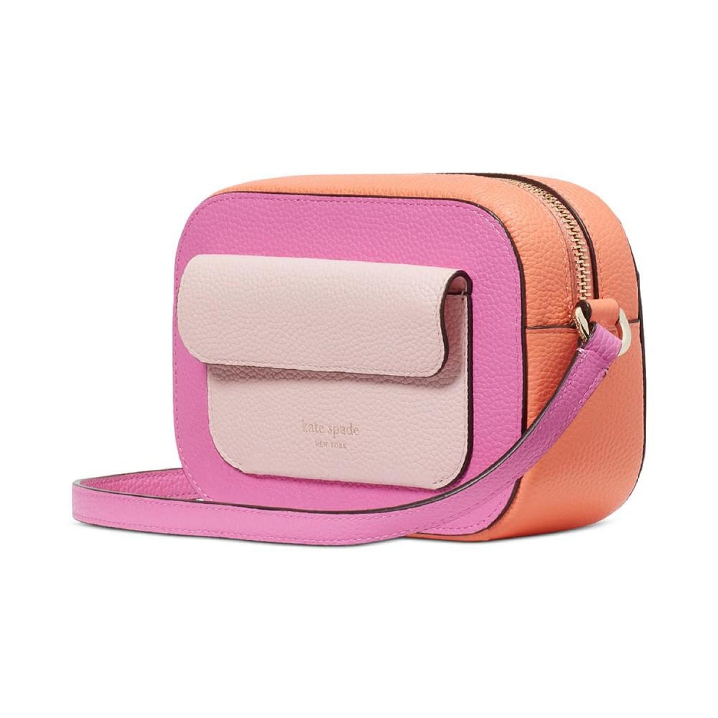 Ava Colorblocked Pebbled Leather Mini Crossbody