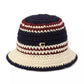 Women's Stripe Crochet Bucket Hat
