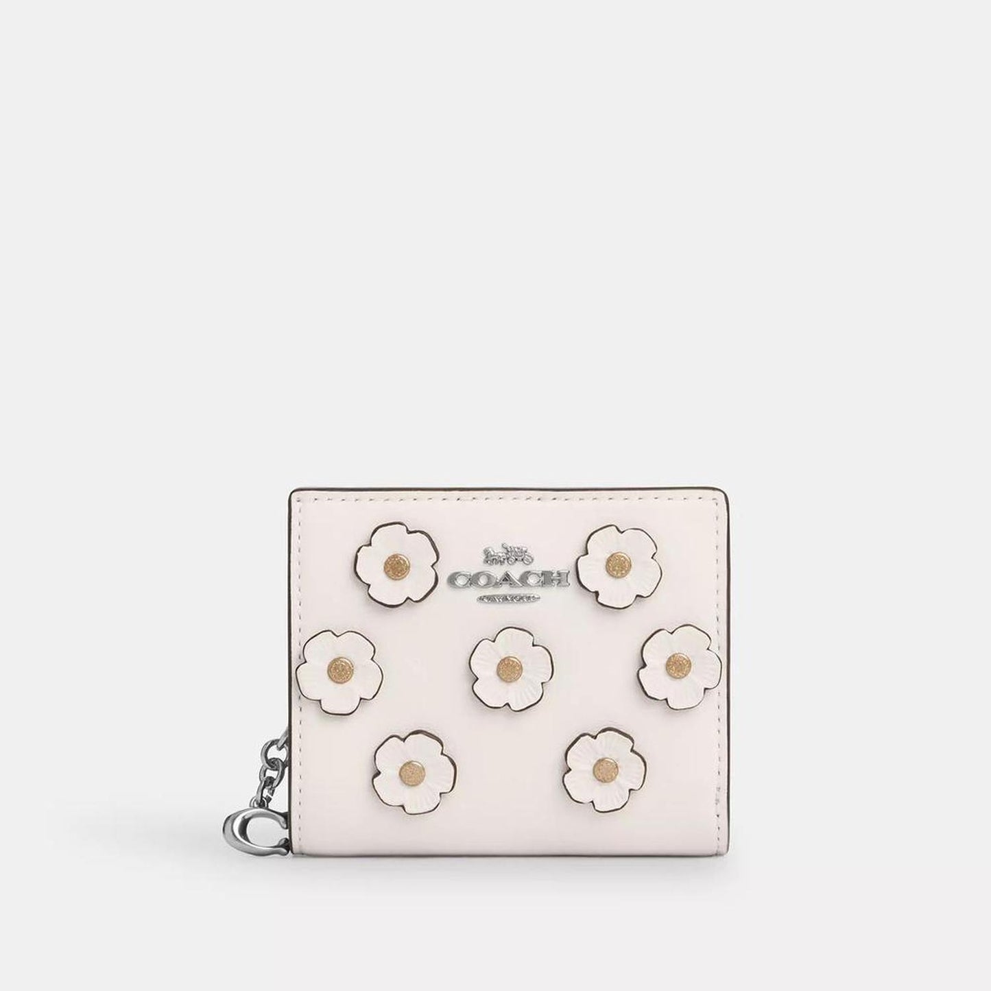 Snap Wallet With Floral Applique