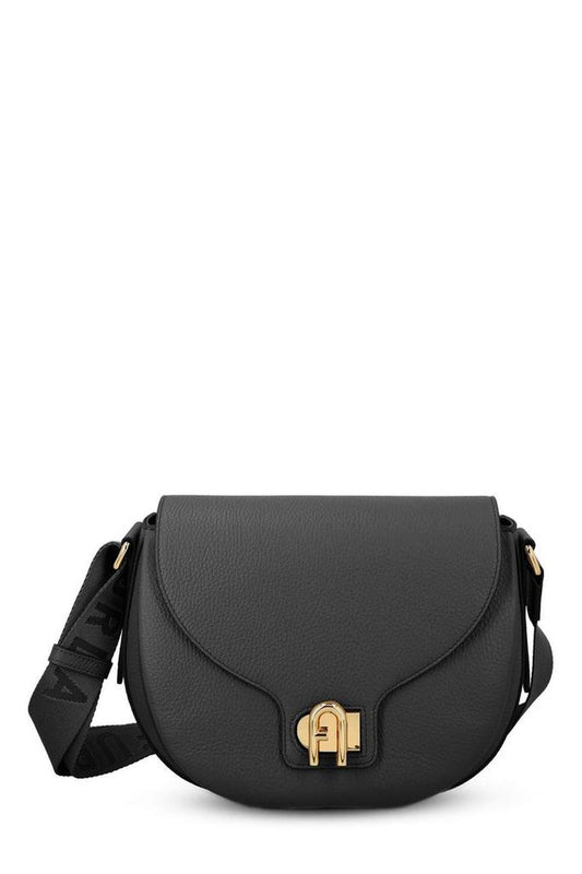 Furla Logo Plaque Foldover-Top Shoulder Bag