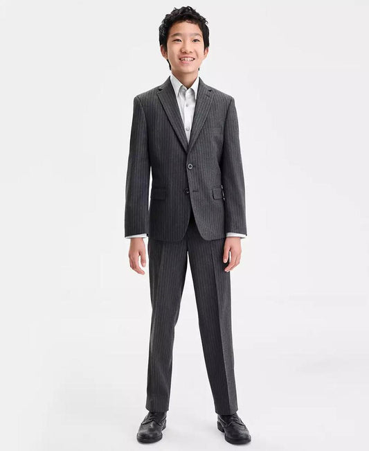 Boys Single Breasted Pinstripe Jacket
